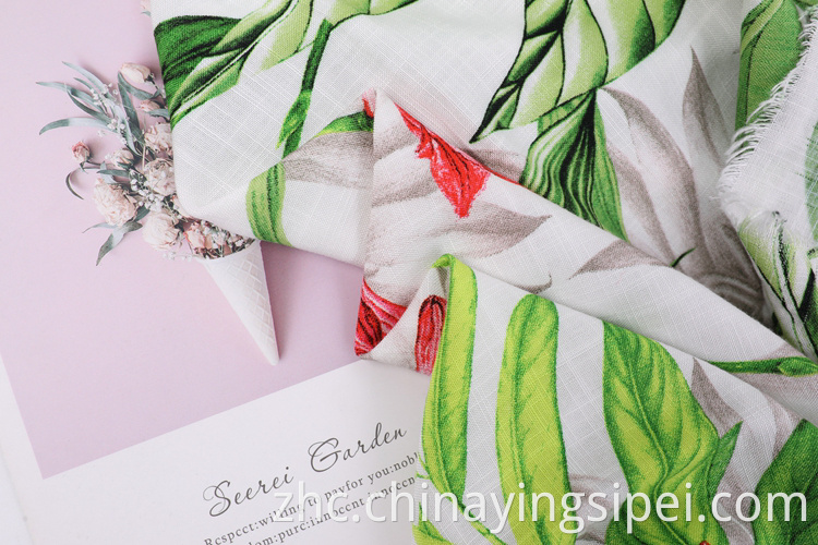 Rayon Slub Print Fabric